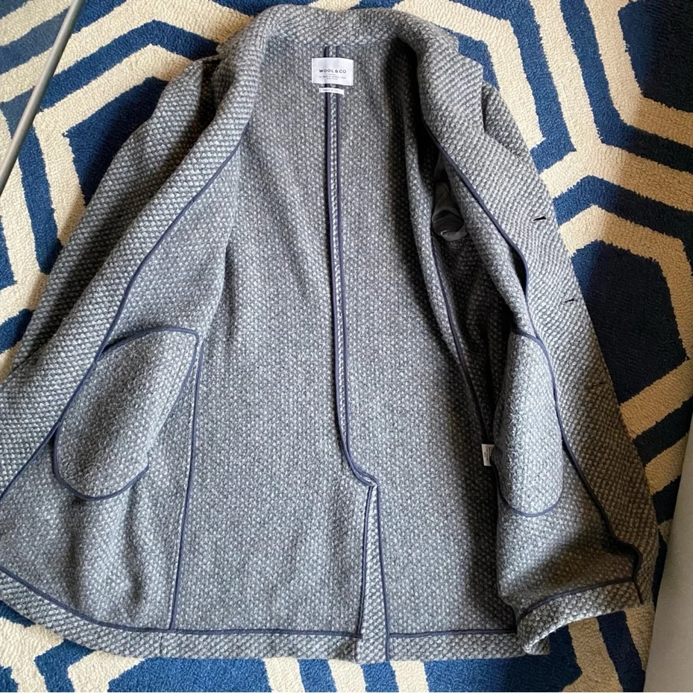 🩶 PLUS TALL WOOL & CO GREY CLASSIC WOOL BLEND WINTER COAT! - Picture 9 of 16